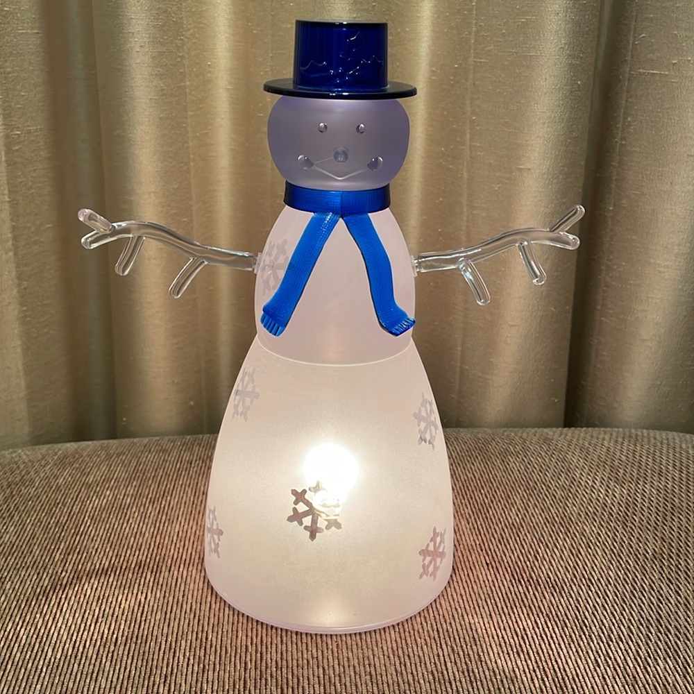Vintage Snowman Lamp Avon Gift Collection Brilliant Snowman